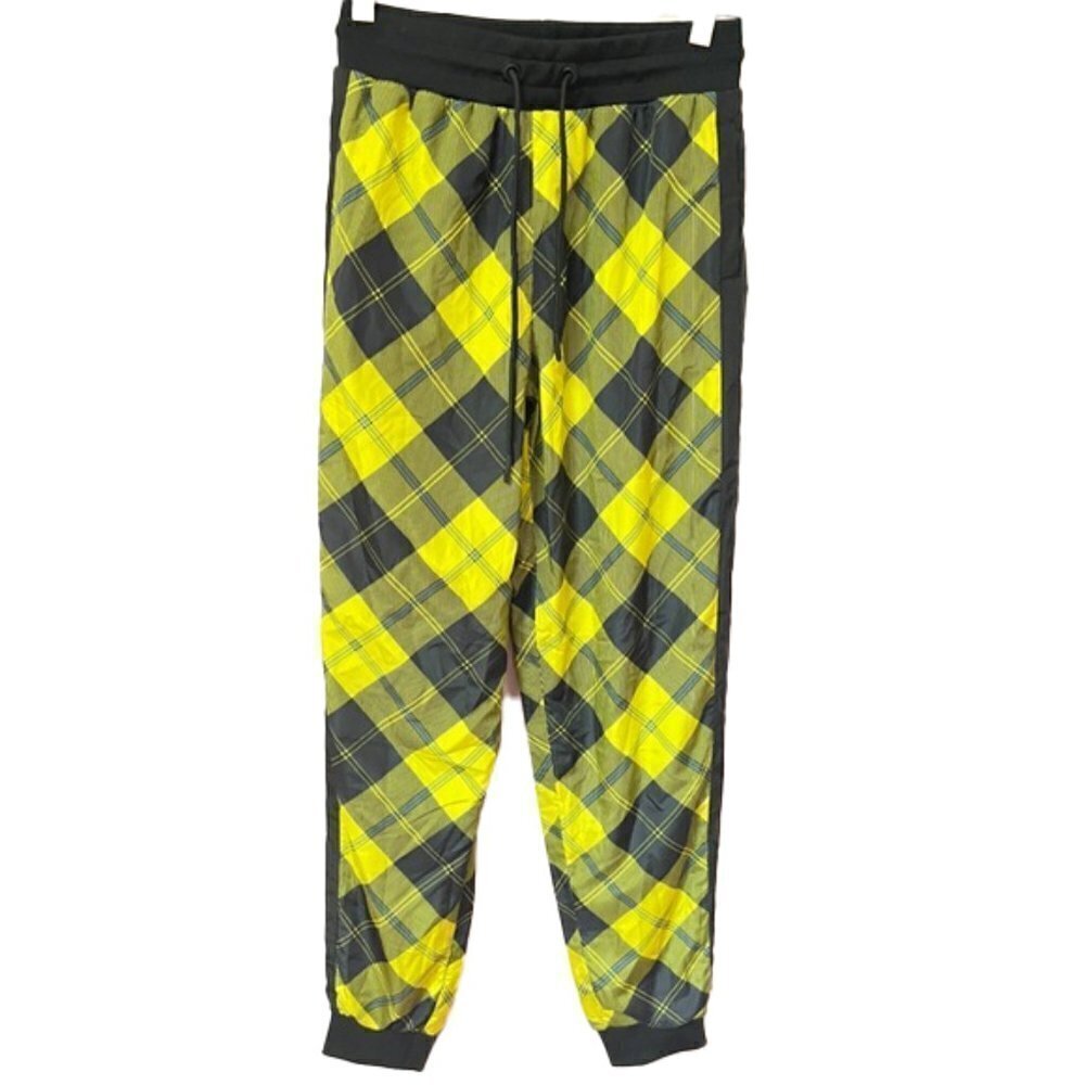 ❤️ 🆕 FOREVER 21 yellow and black plaid jogger NWOT